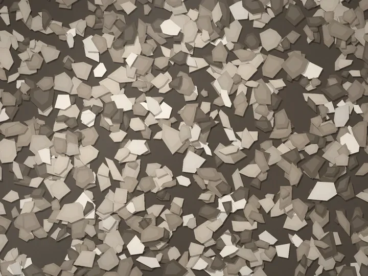 Driftwood decorative flake blend on a garage floor, illustration