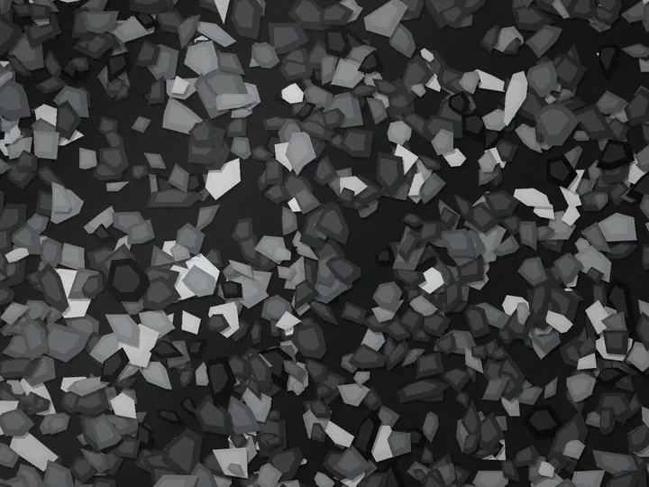 Charcoal Draw decorative flake blend on a garage floor, illustration