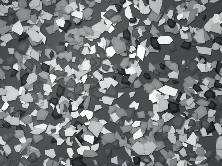 Granite Peak decorative flake blend on a garage floor, illustration