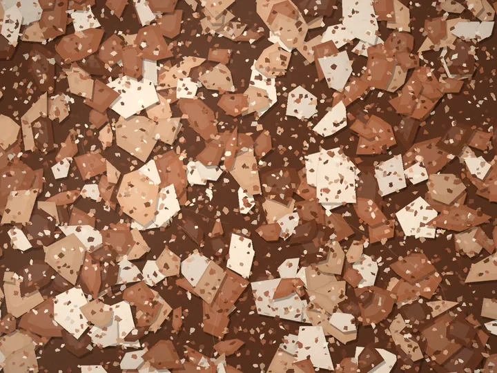 Arches Agate decorative flake blend on a garage floor, illustration