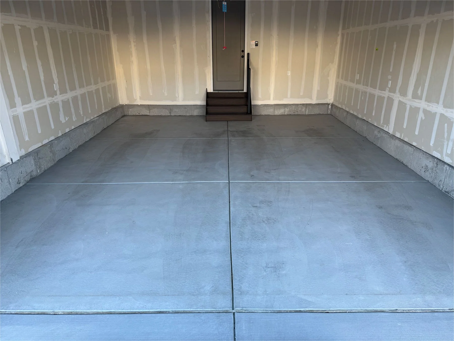 Garage floor before coating