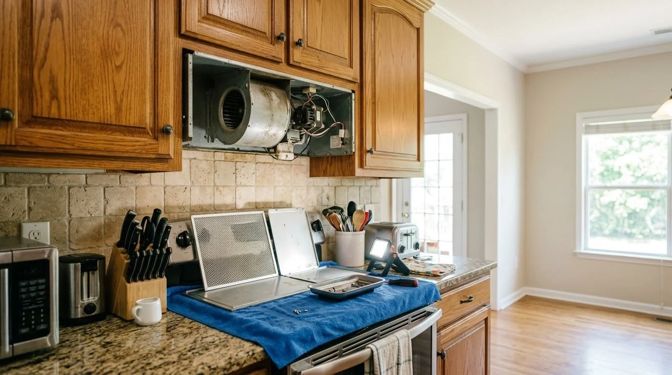 Range hood repair by Tucker Appliance Repair