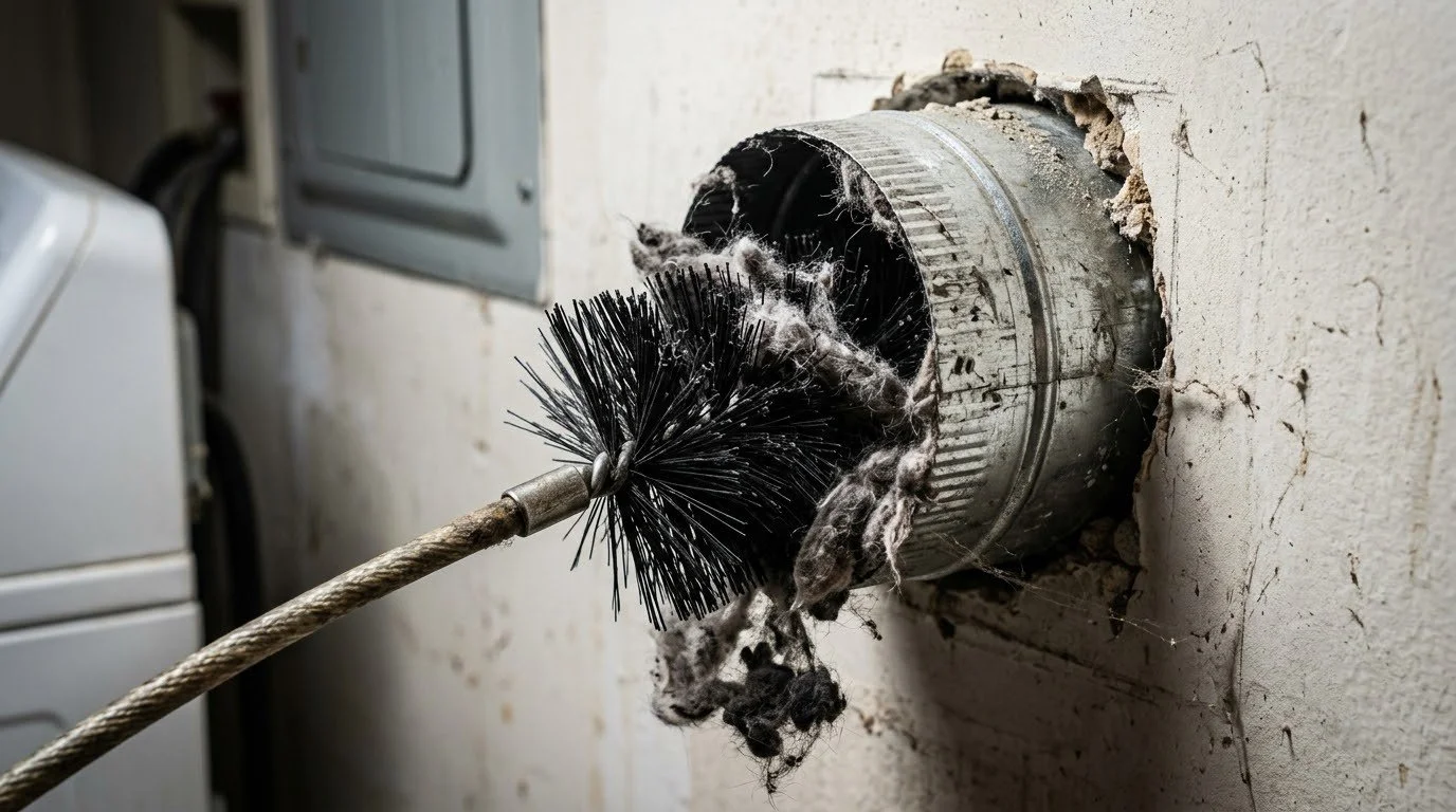 Dryer vent cleaning by Tucker Appliance Repair