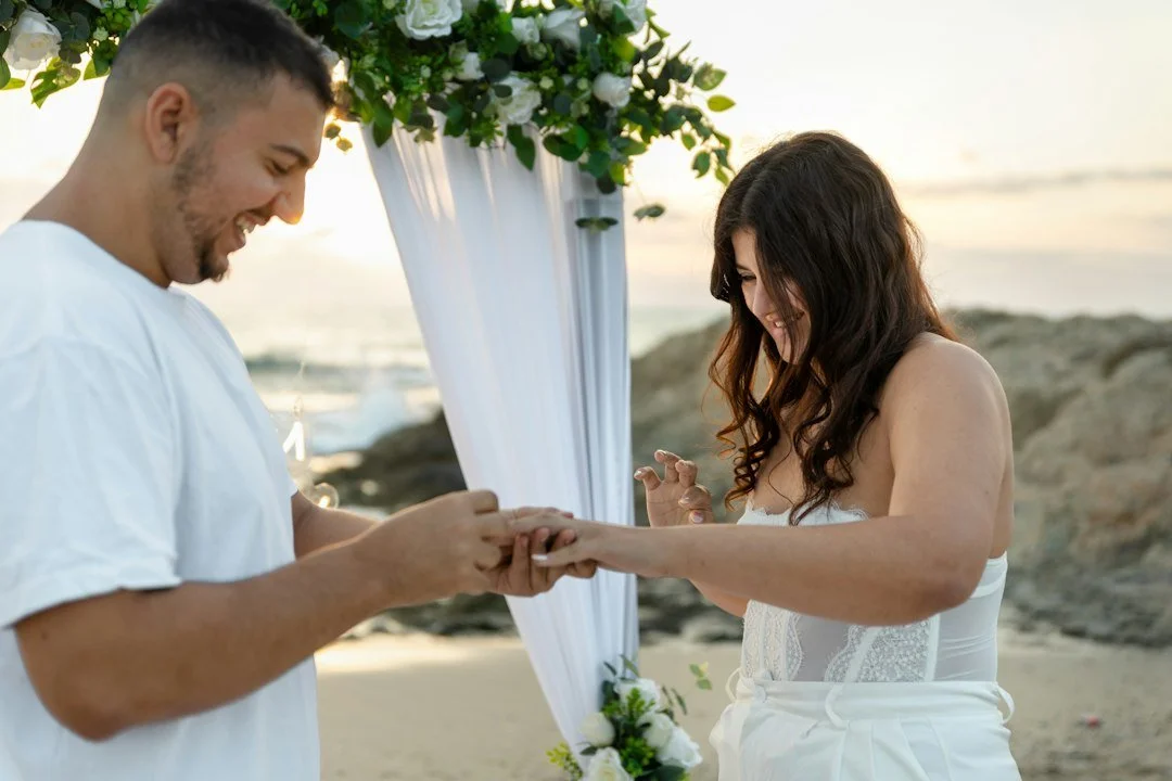 Simple and intimate wedding ceremony