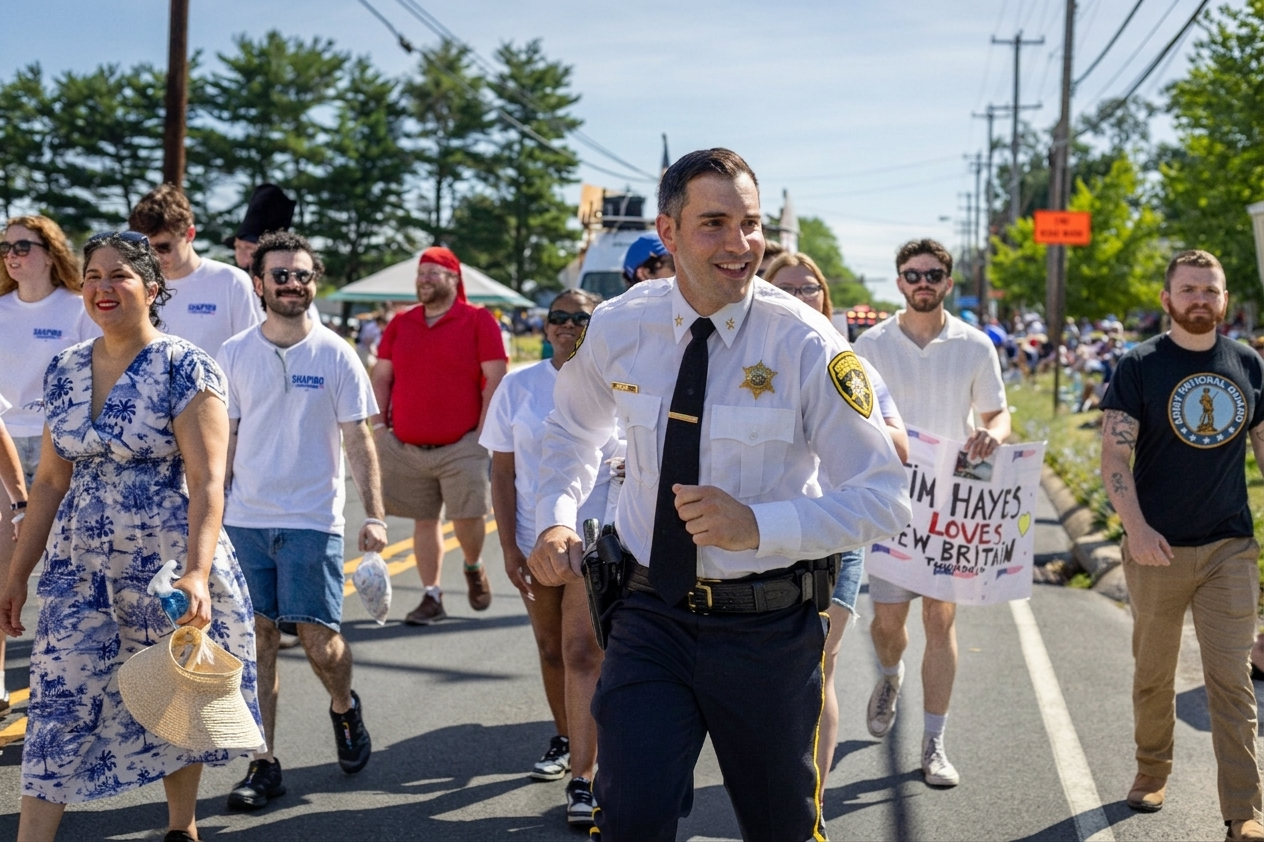 Danny Ceisler walking in a Bucks County parade