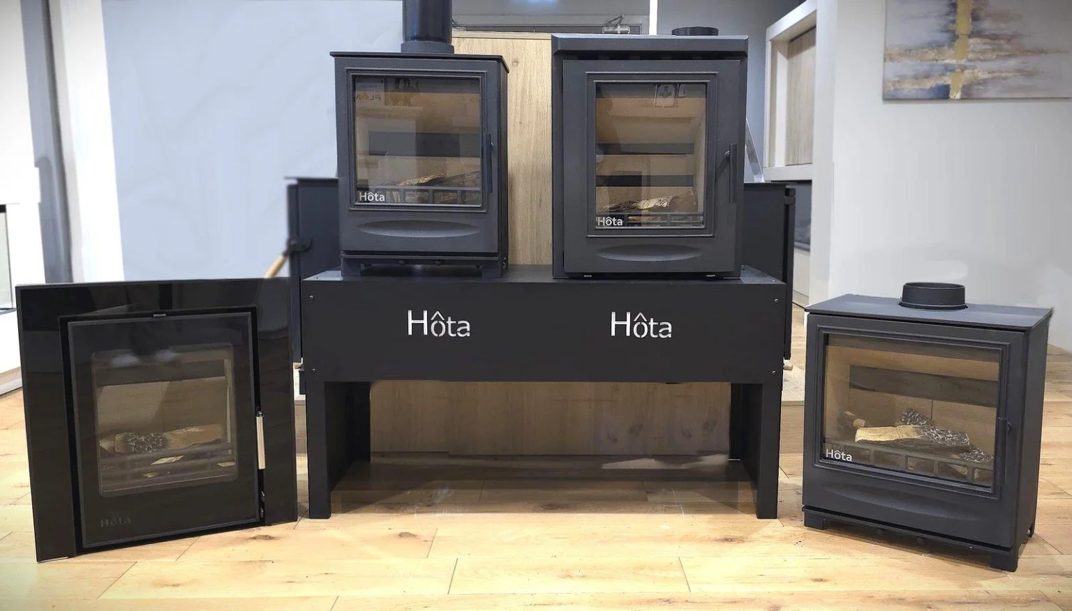 HÔTA stove collection supplied by CleanFlue NI through John J Doyle, Belfast