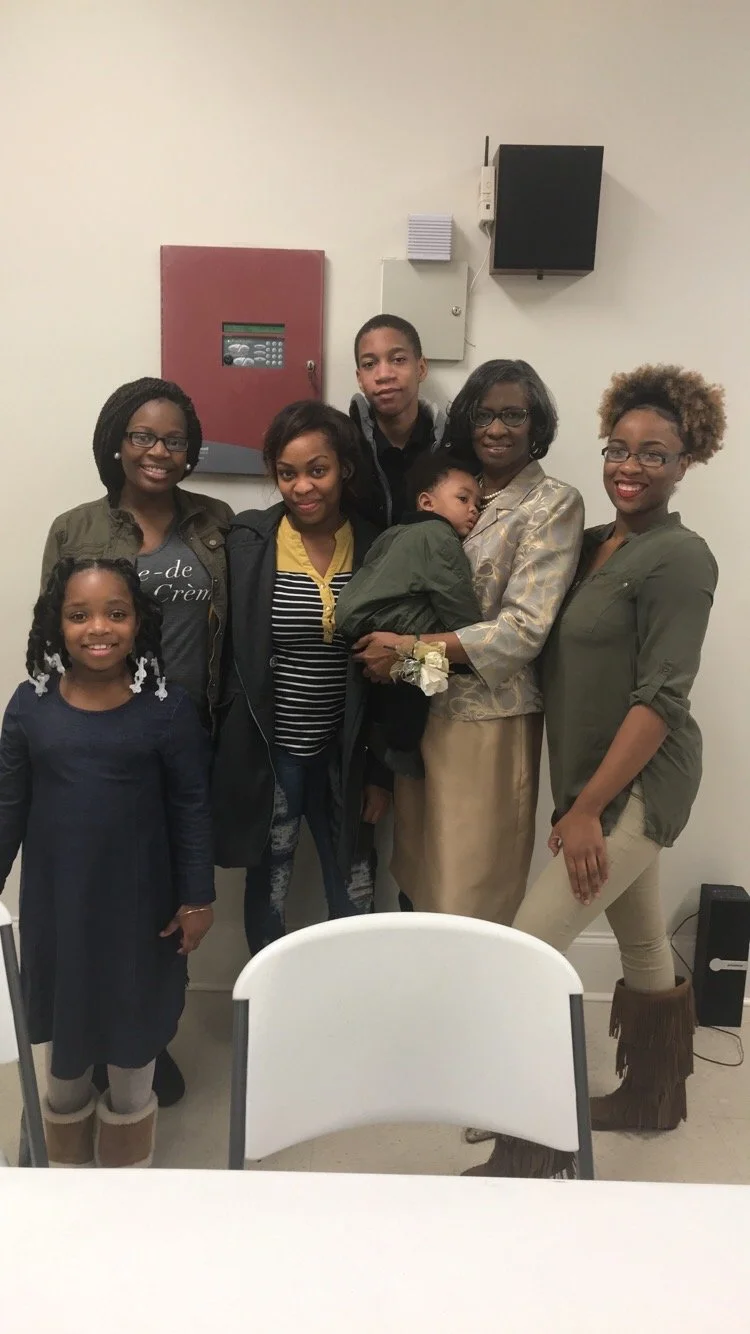 Ophelia with her grandchildren, Alyssa, Kiyana, and Zay