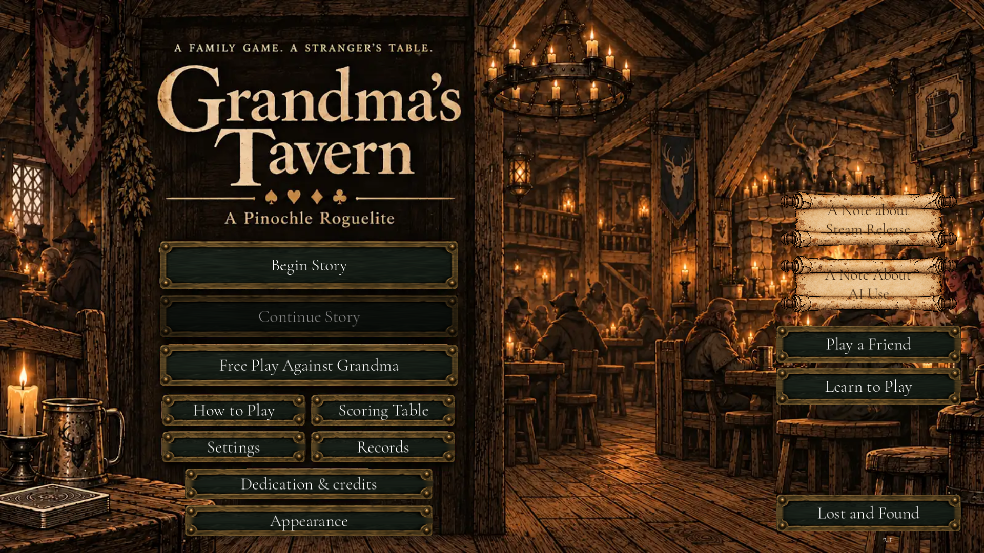 Grandma’s Tavern title screen