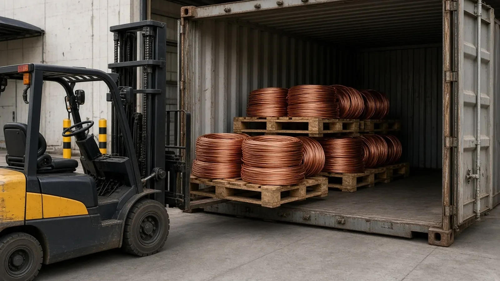 Shipping container loading