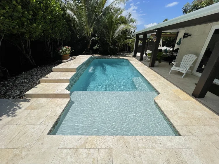 Pool and deck project by Oasis Pools and Pavers, Palm Beach County