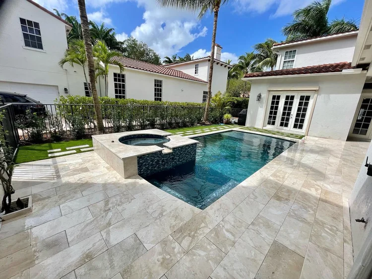 Pool and deck project by Oasis Pools and Pavers, Palm Beach County