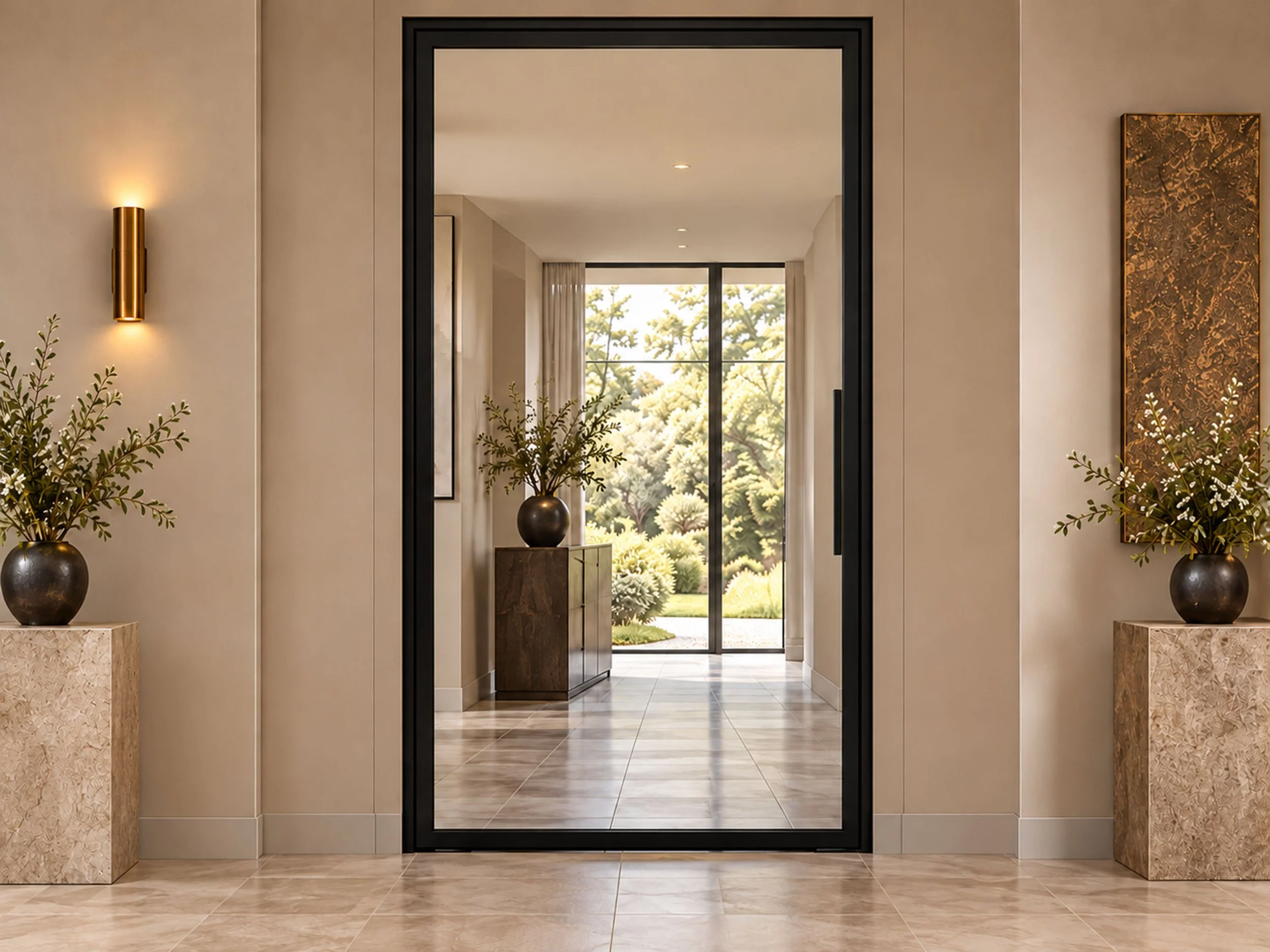 Enkele taatsdeur in een warm interieur