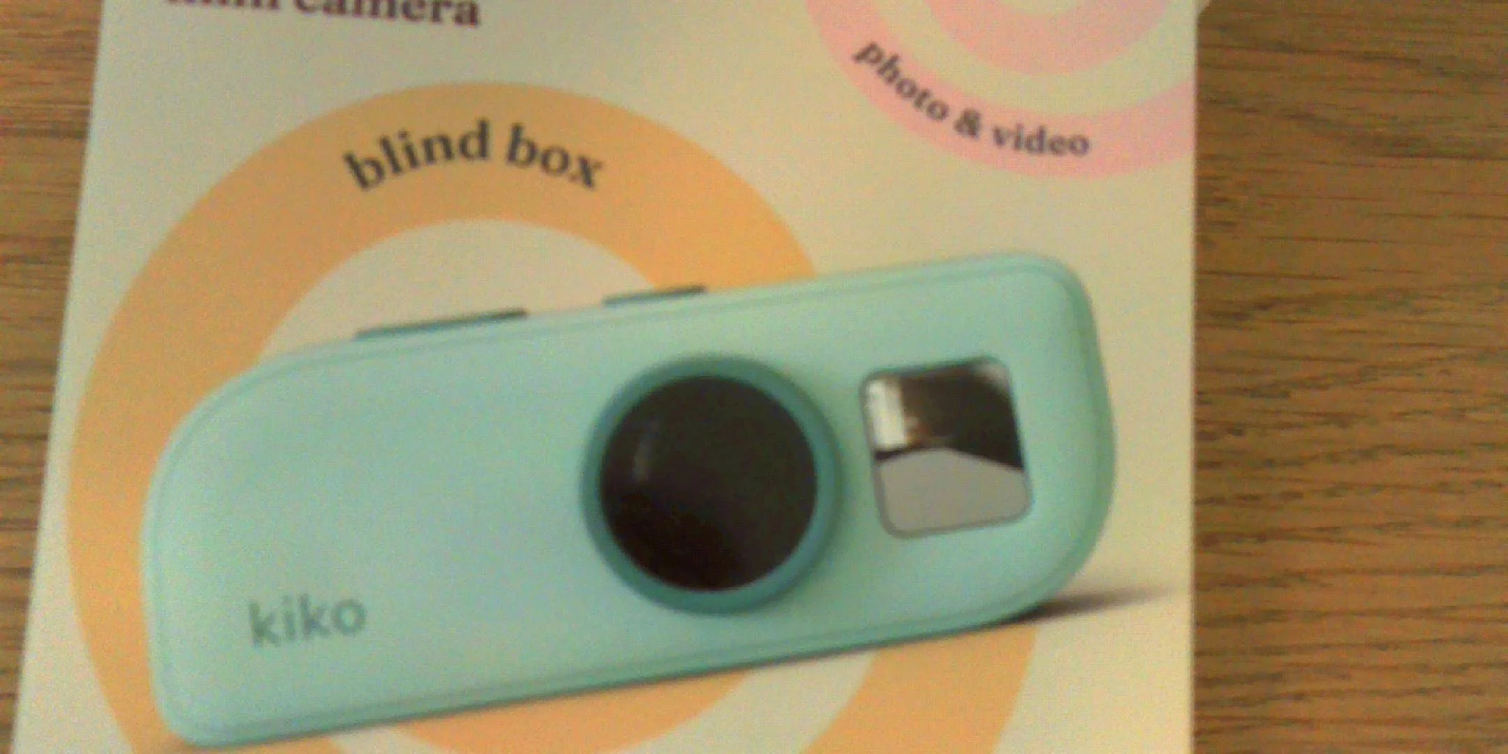 kiko Original mini camera blind-box packaging with a mint camera pictured on the front