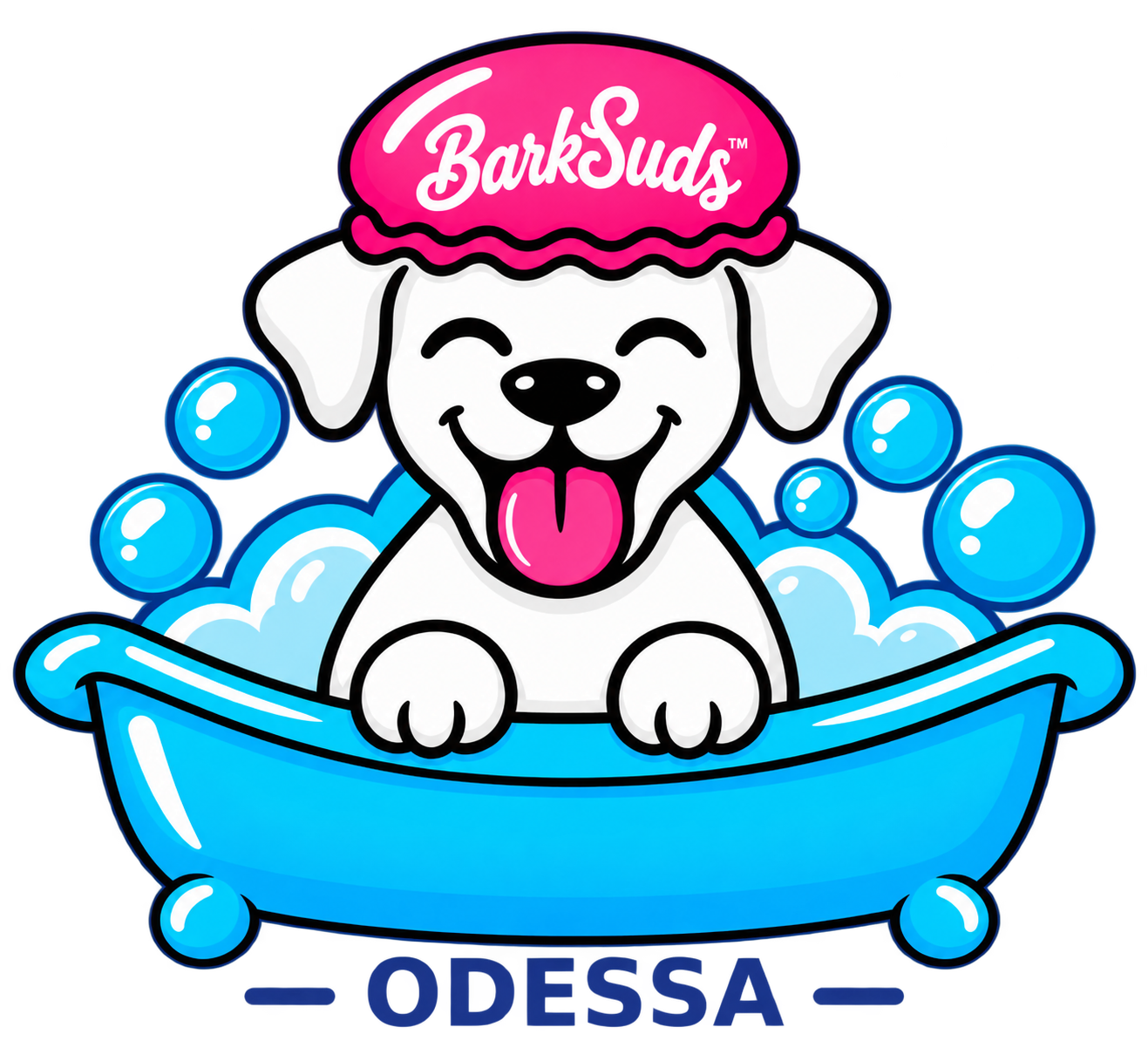 BarkSuds Odessa mascot logo