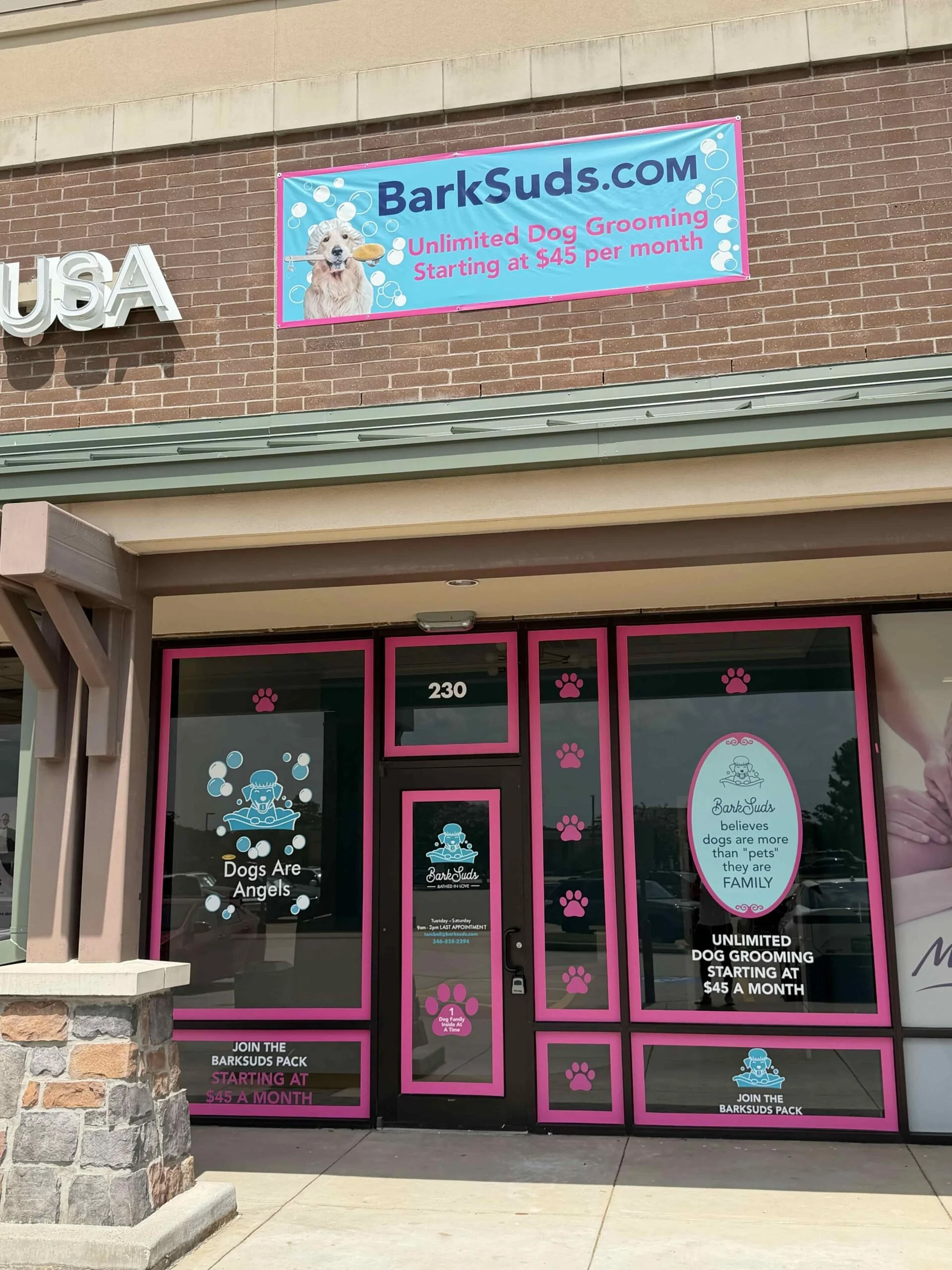 BarkSuds Tomball storefront on Kuykendahl Road