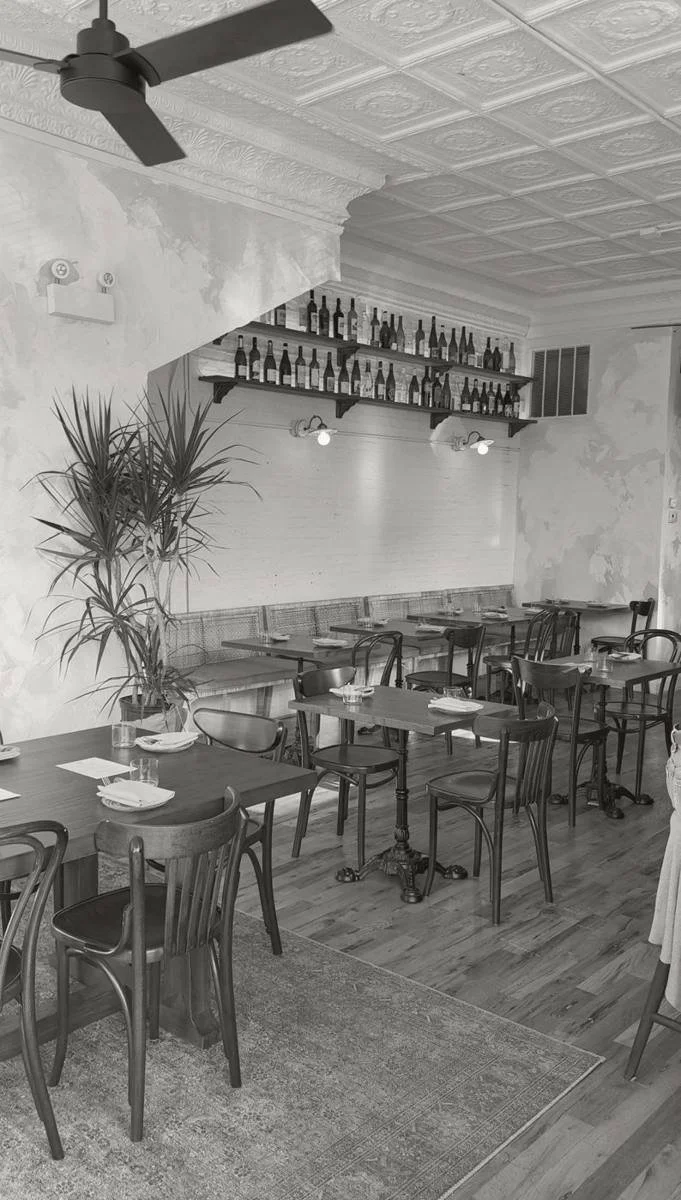 Empty restaurant dining room before service