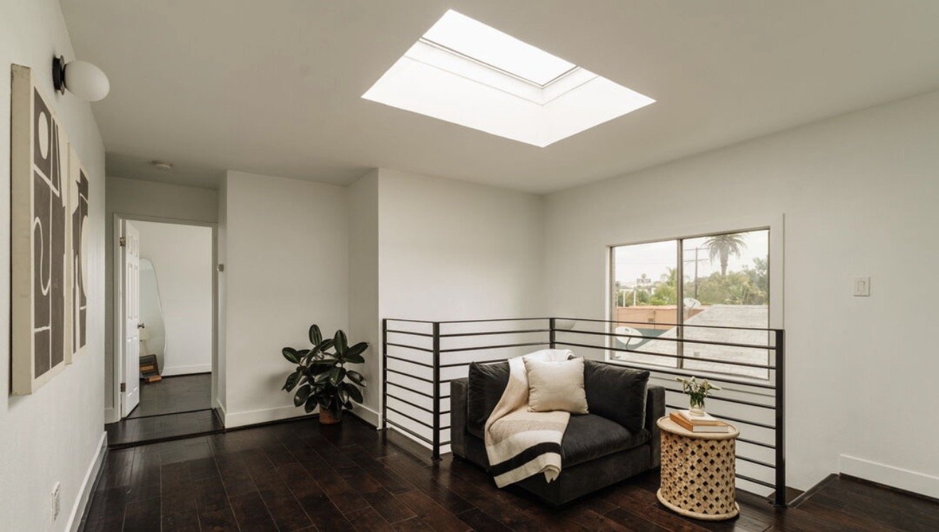 Upstairs landing with skylight