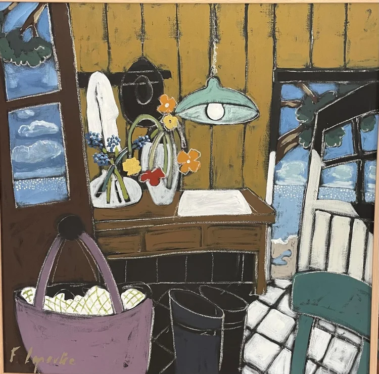 Avant la tempête — peinture de Fabricia Lepoutre, 90 × 90 cm