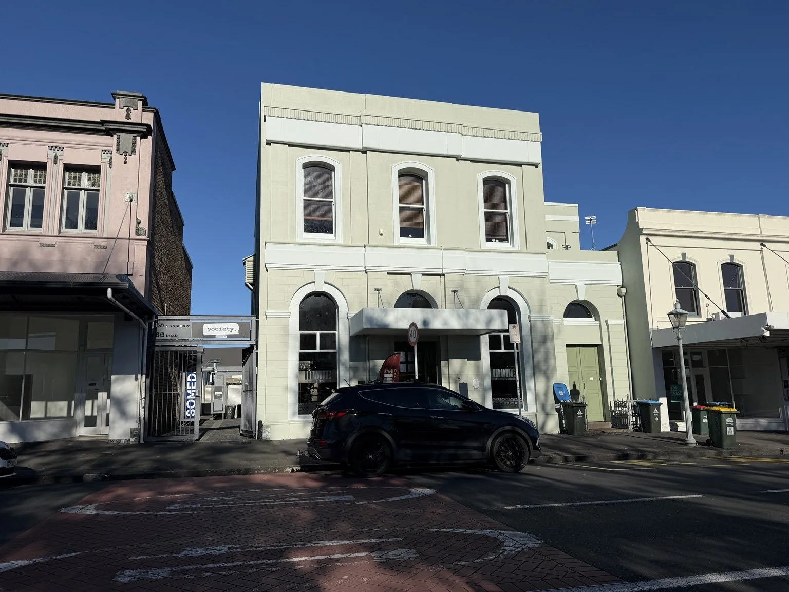 Heritage commercial building exterior in Auckland
