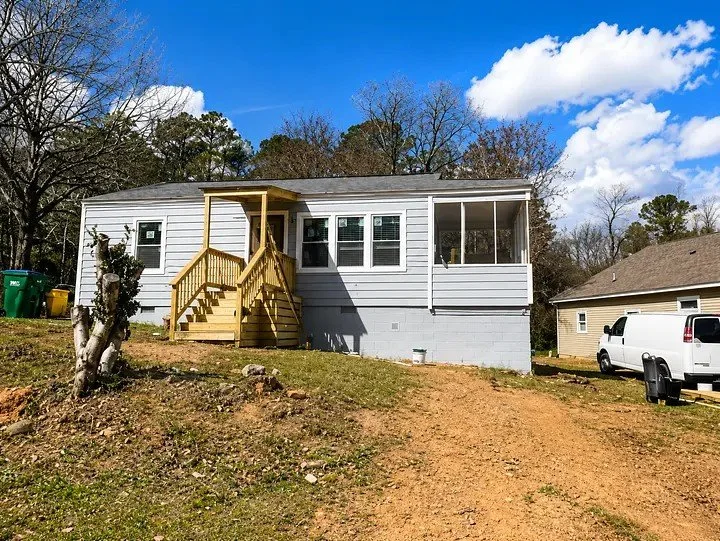 Exterior renovation after