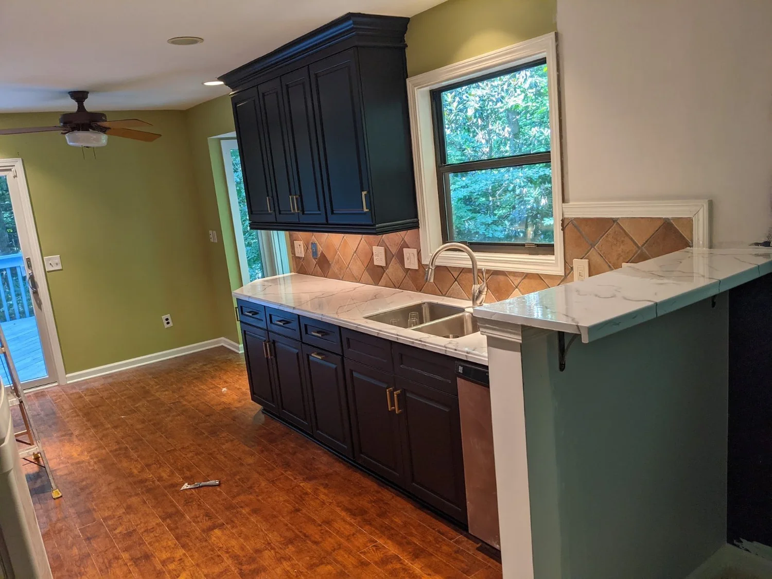 Cabinets and countertops after