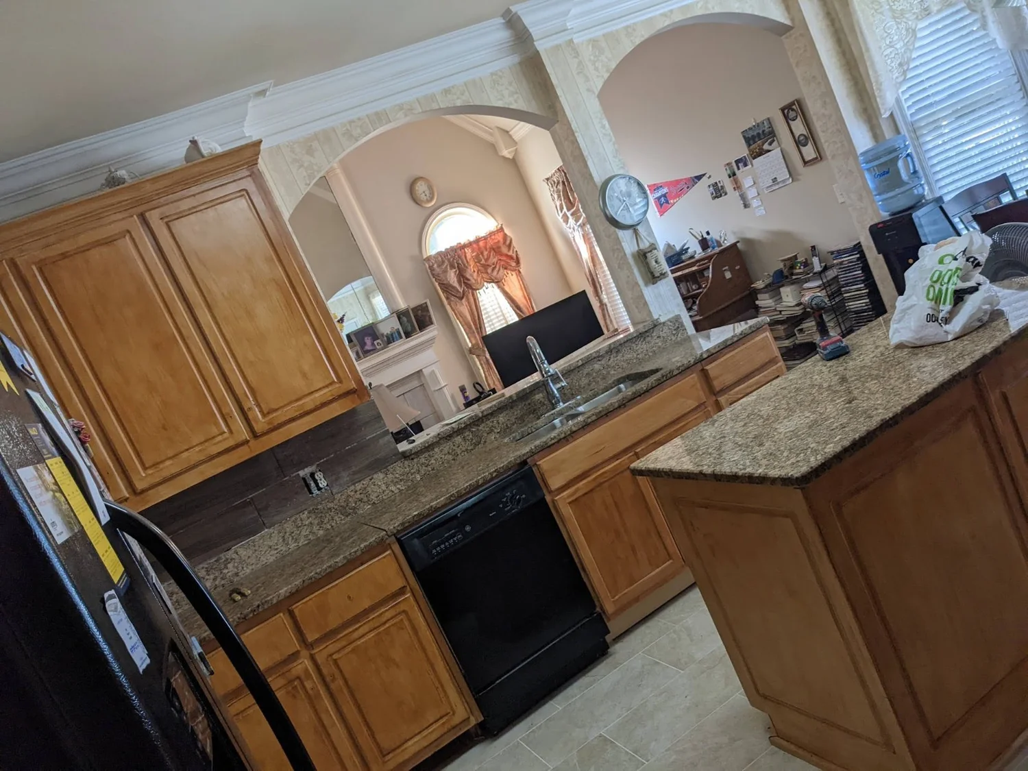 Backsplash and tile after