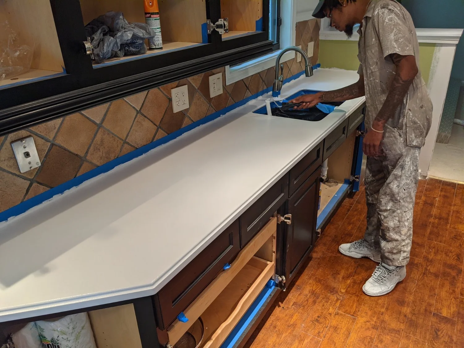 Cabinets and countertops before