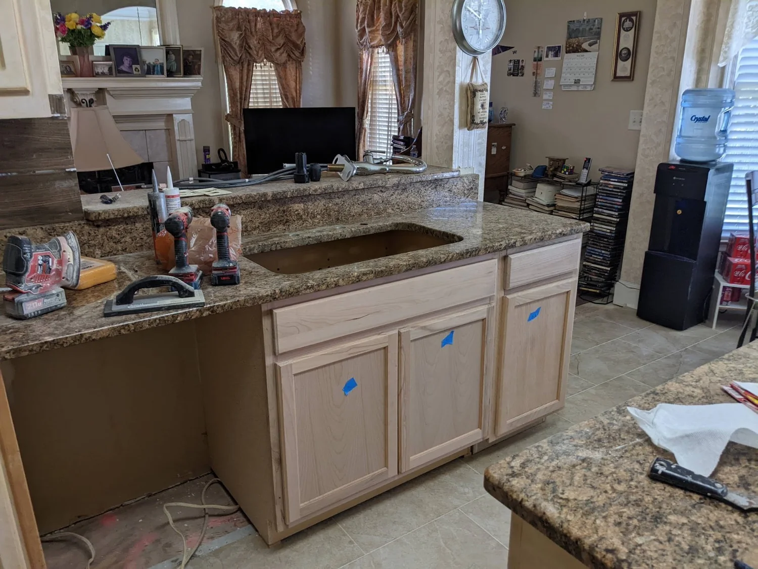 Backsplash and tile before