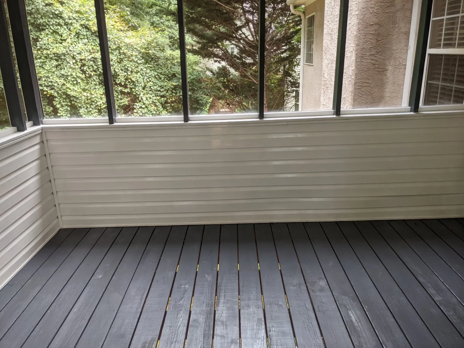 Porch floor painting after