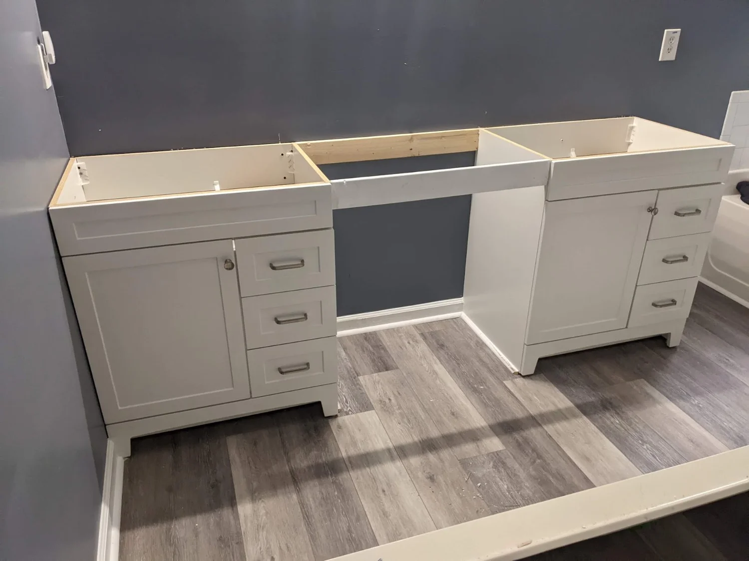 Bathroom vanity remodel before