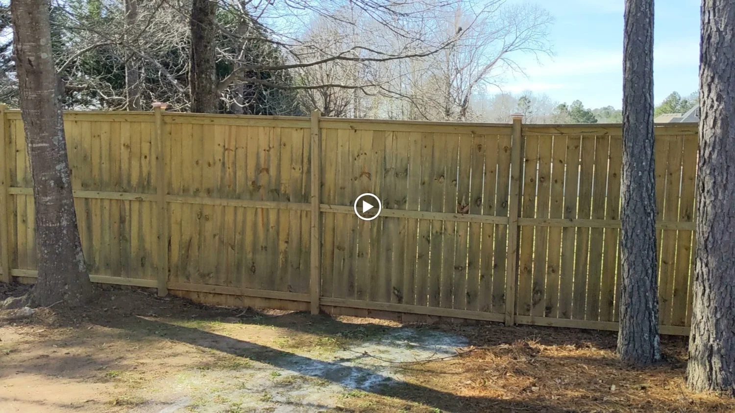 Fence staining before