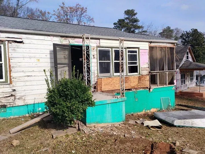 Exterior renovation before