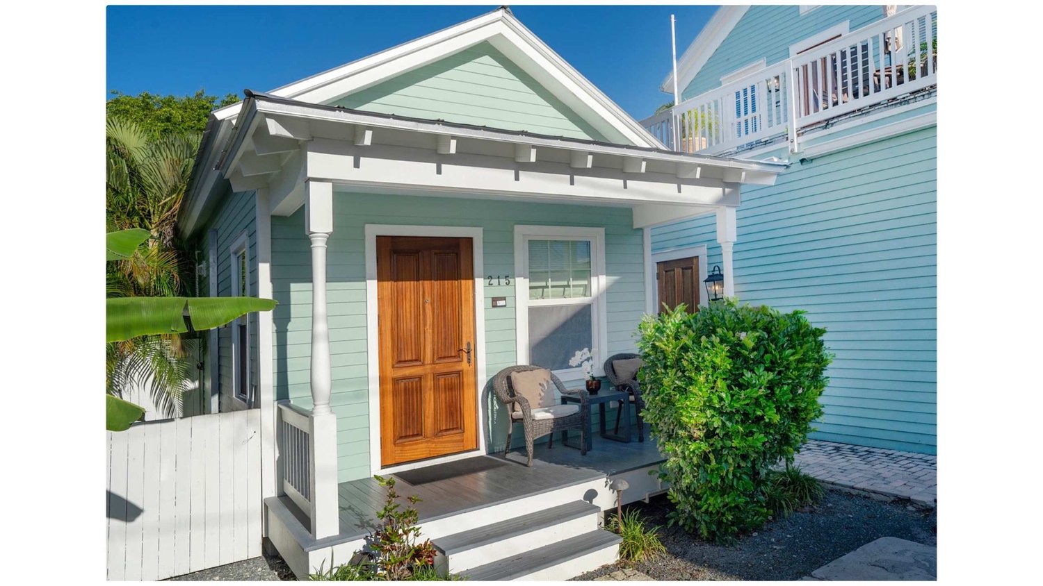 Key West Lighthouse Suite cottage exterior at 215 Eanes Lane