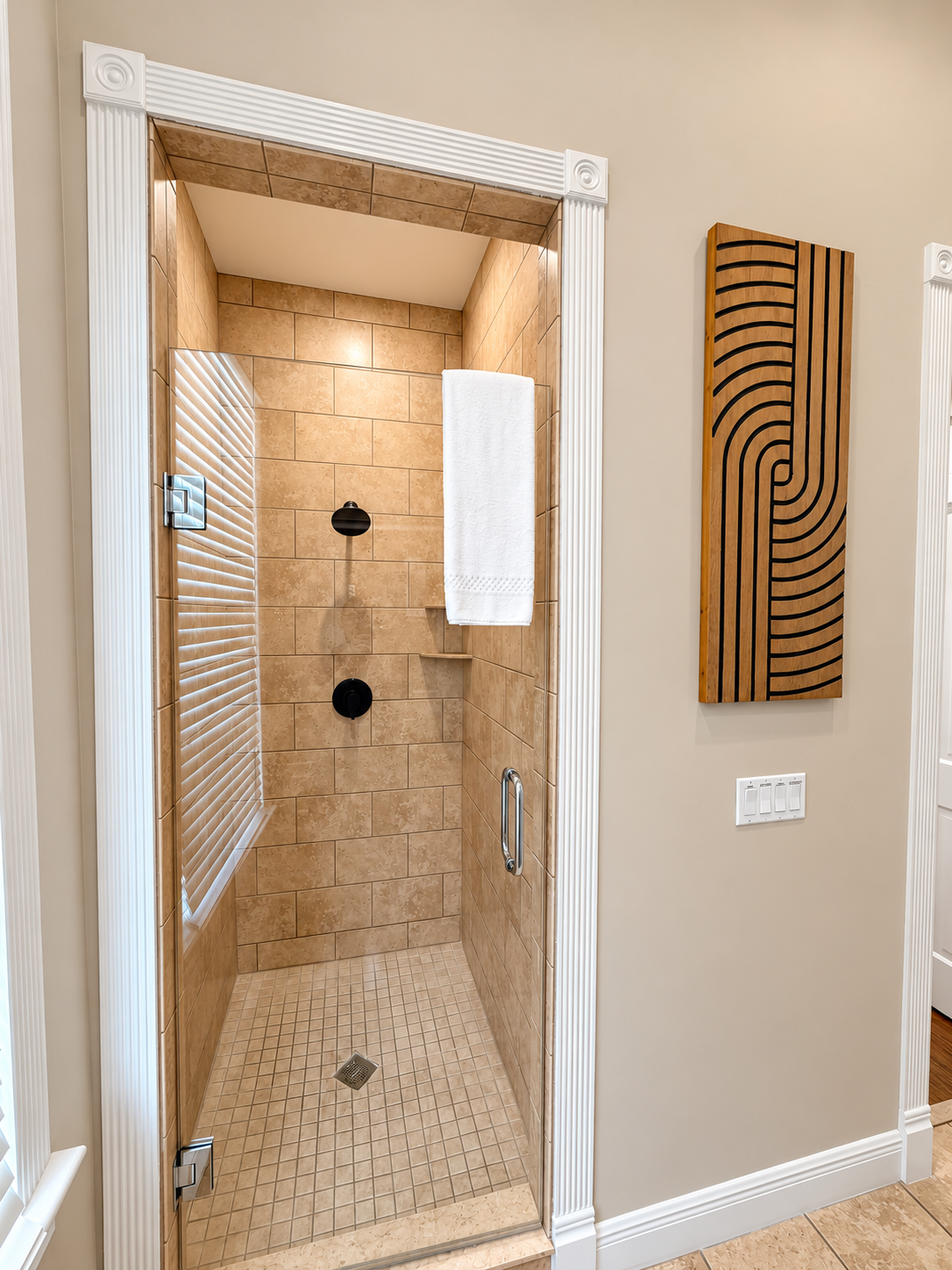 Glass walk-in shower at Tortugas Harbor