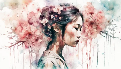 Franita’s floral portrait artwork accompanying her sound, touch and somatic approach