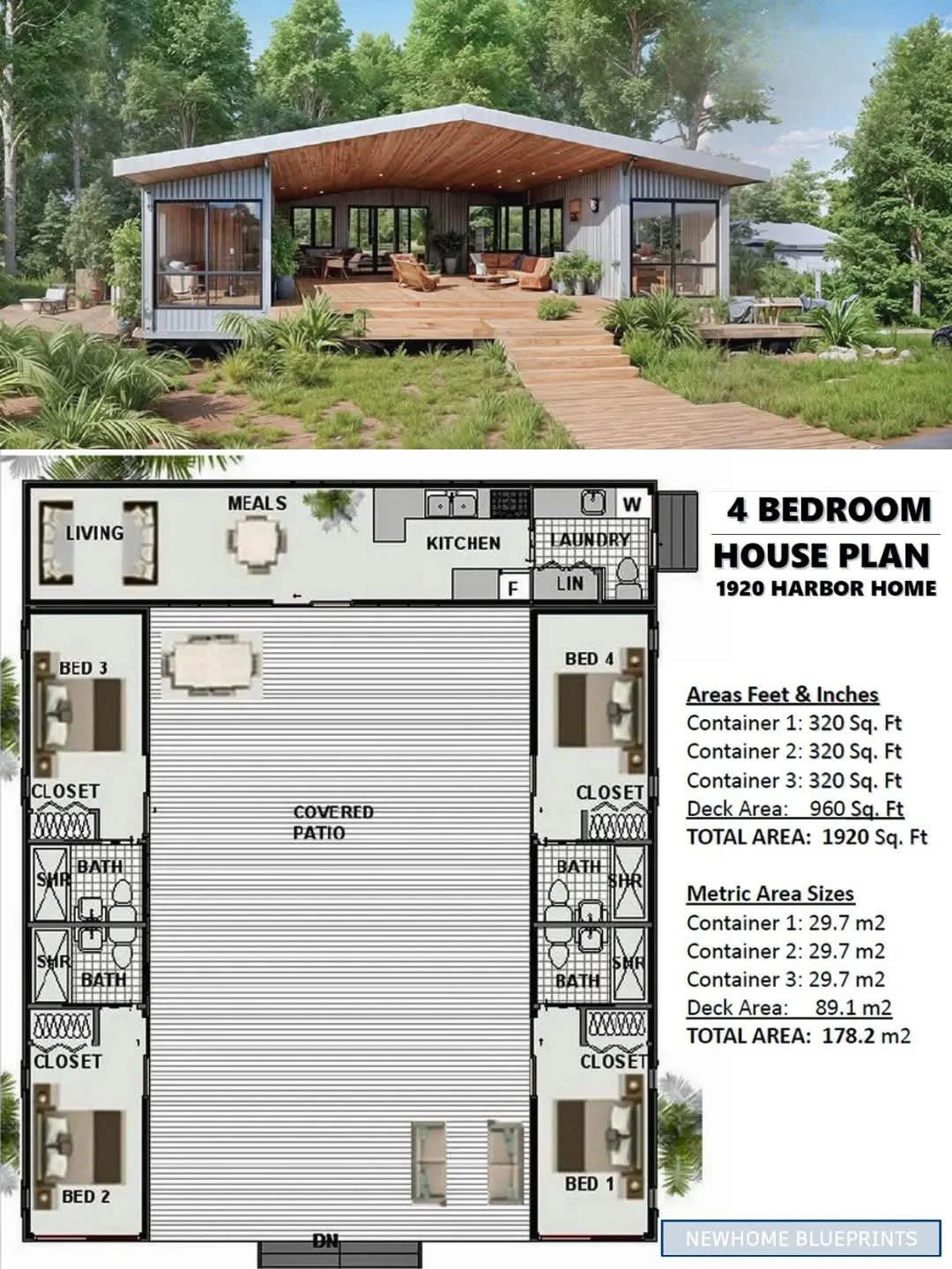 Reused container construction reference illustration