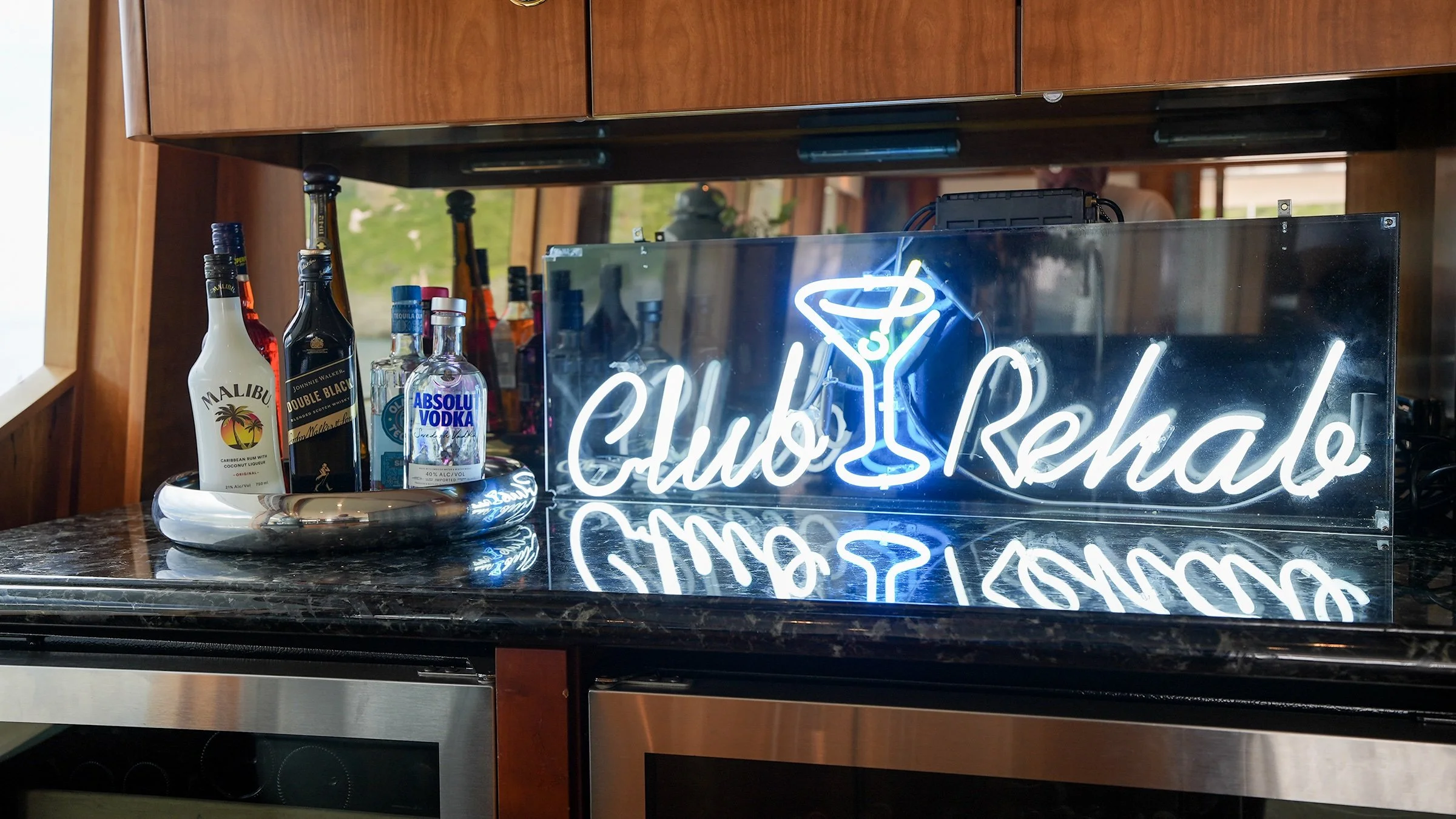 Club Rehab illuminated bar sign