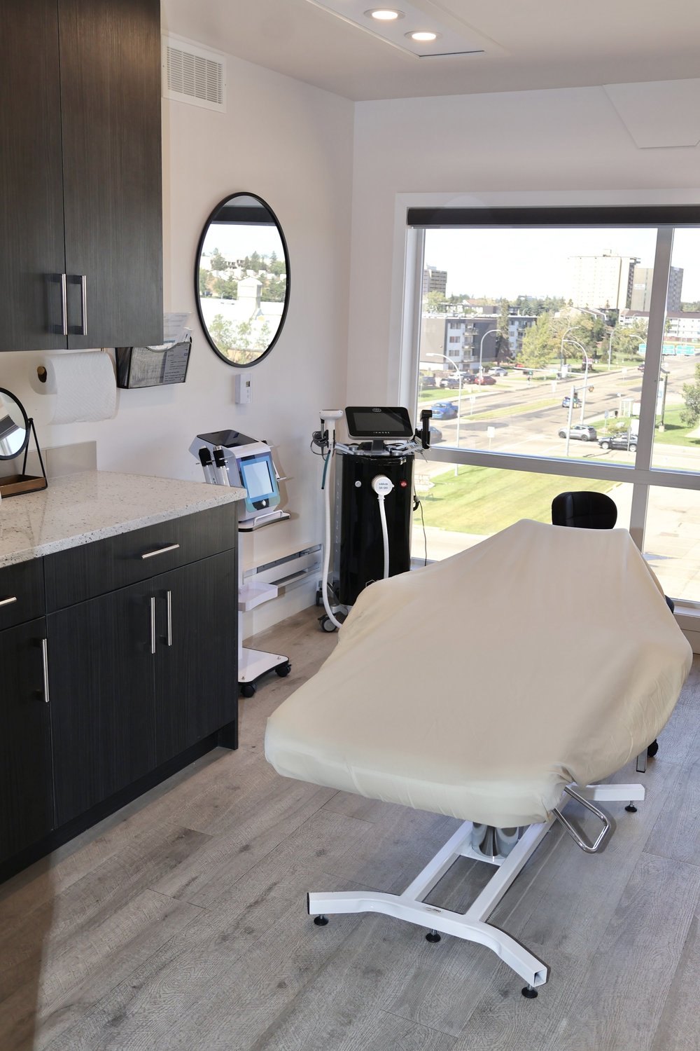 Treatment room with window view