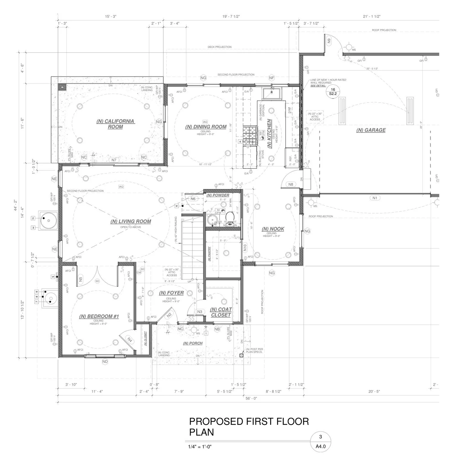 Two-story home with garage floor plan