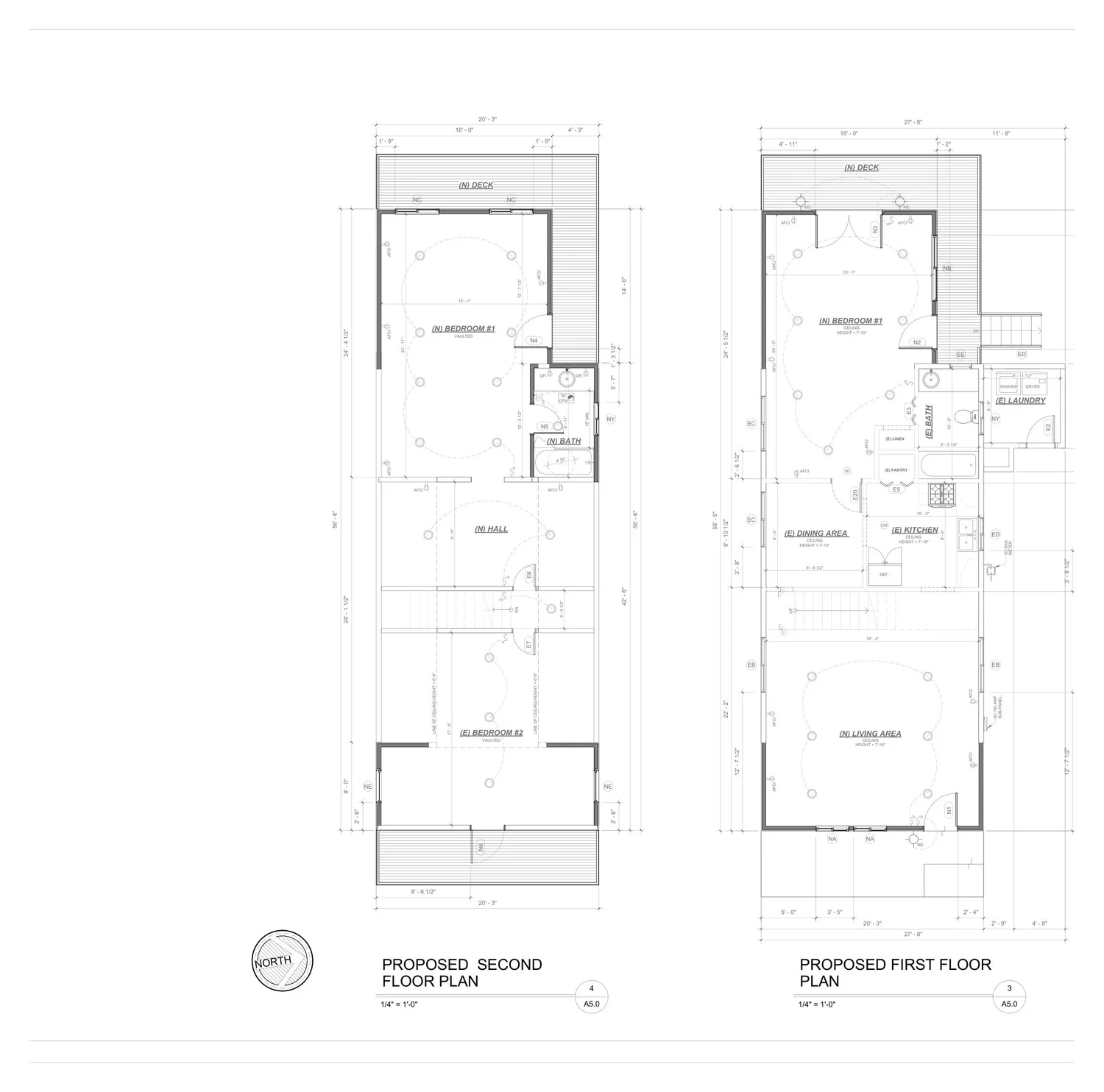 Floor plans: second-story addition