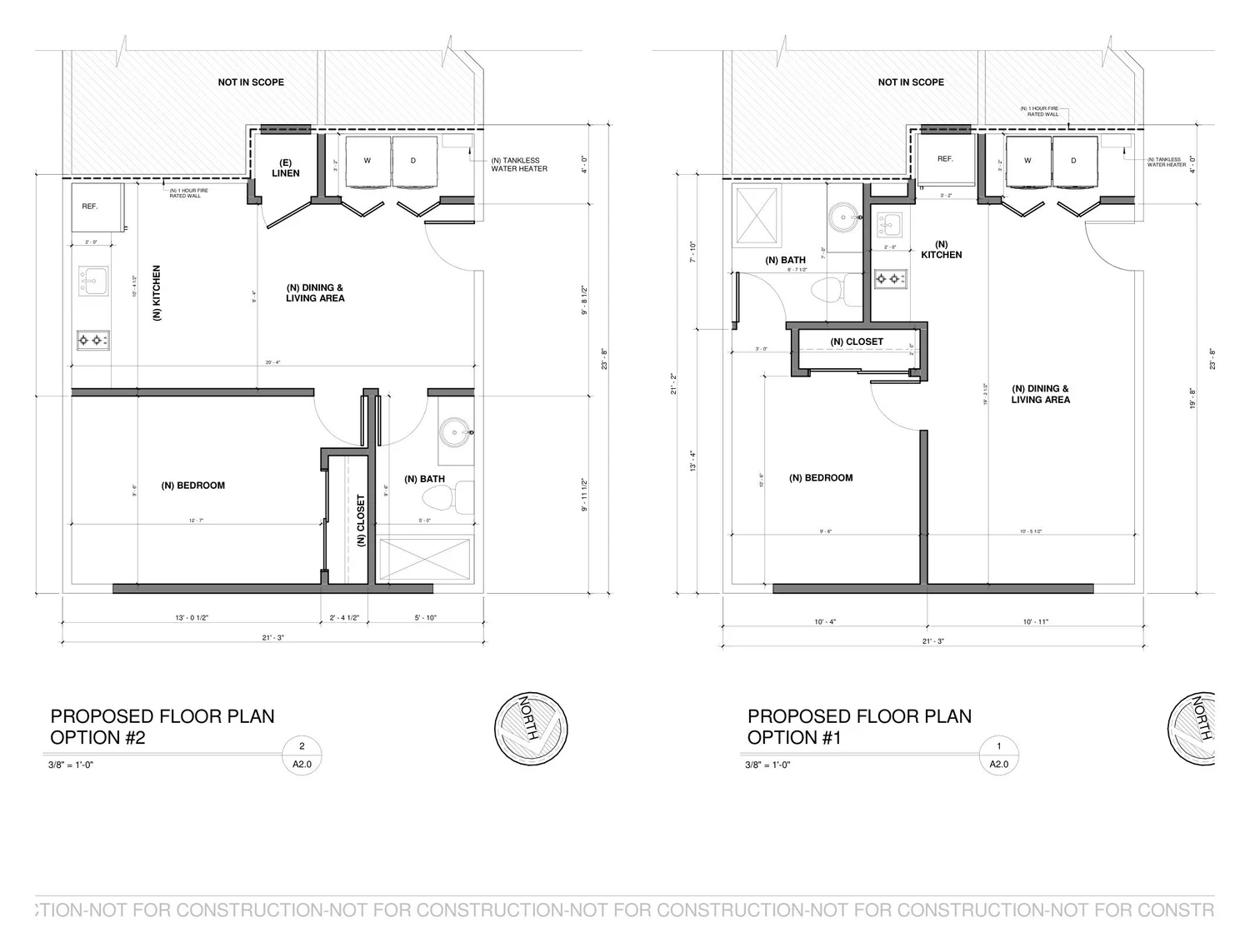 ADU layout options for client review