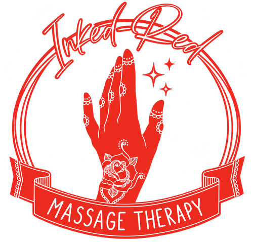 Inked Red Massage Therapy logo, Wilmington NC