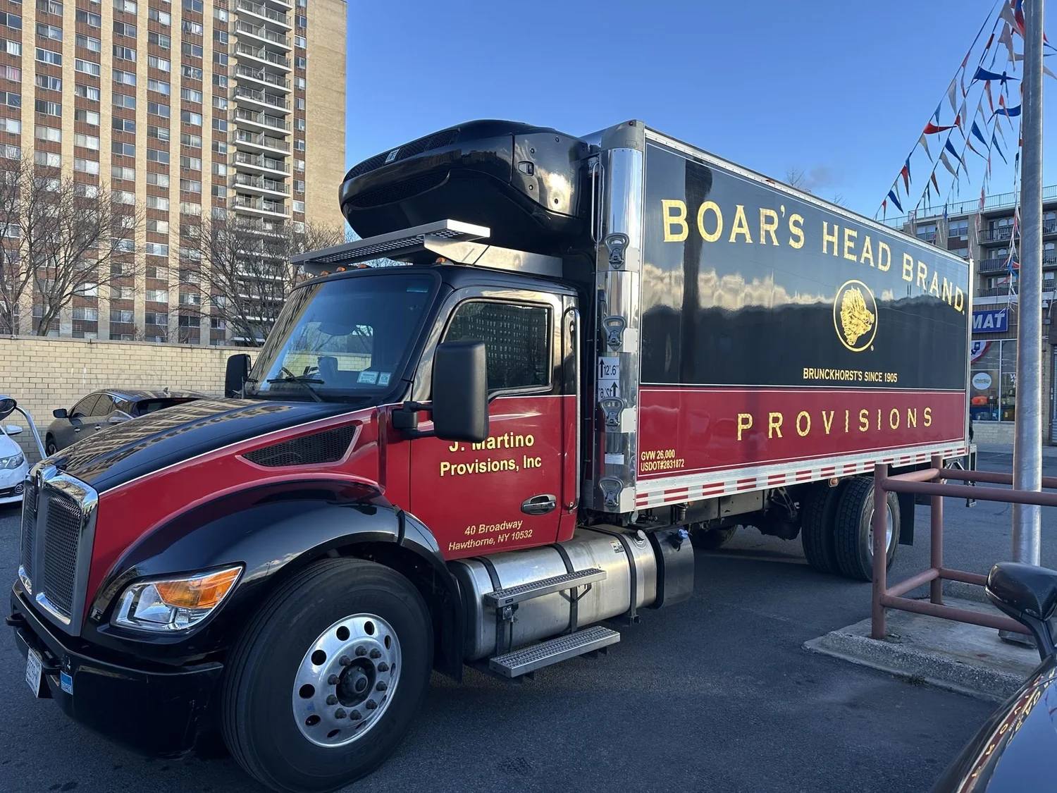 J. Martino Provisions refrigerated Boar’s Head delivery truck