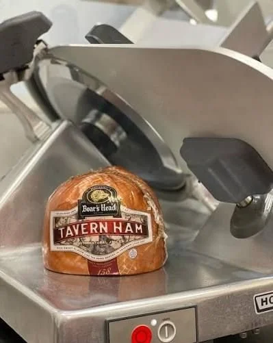 Boar’s Head Tavern Ham on a deli slicer