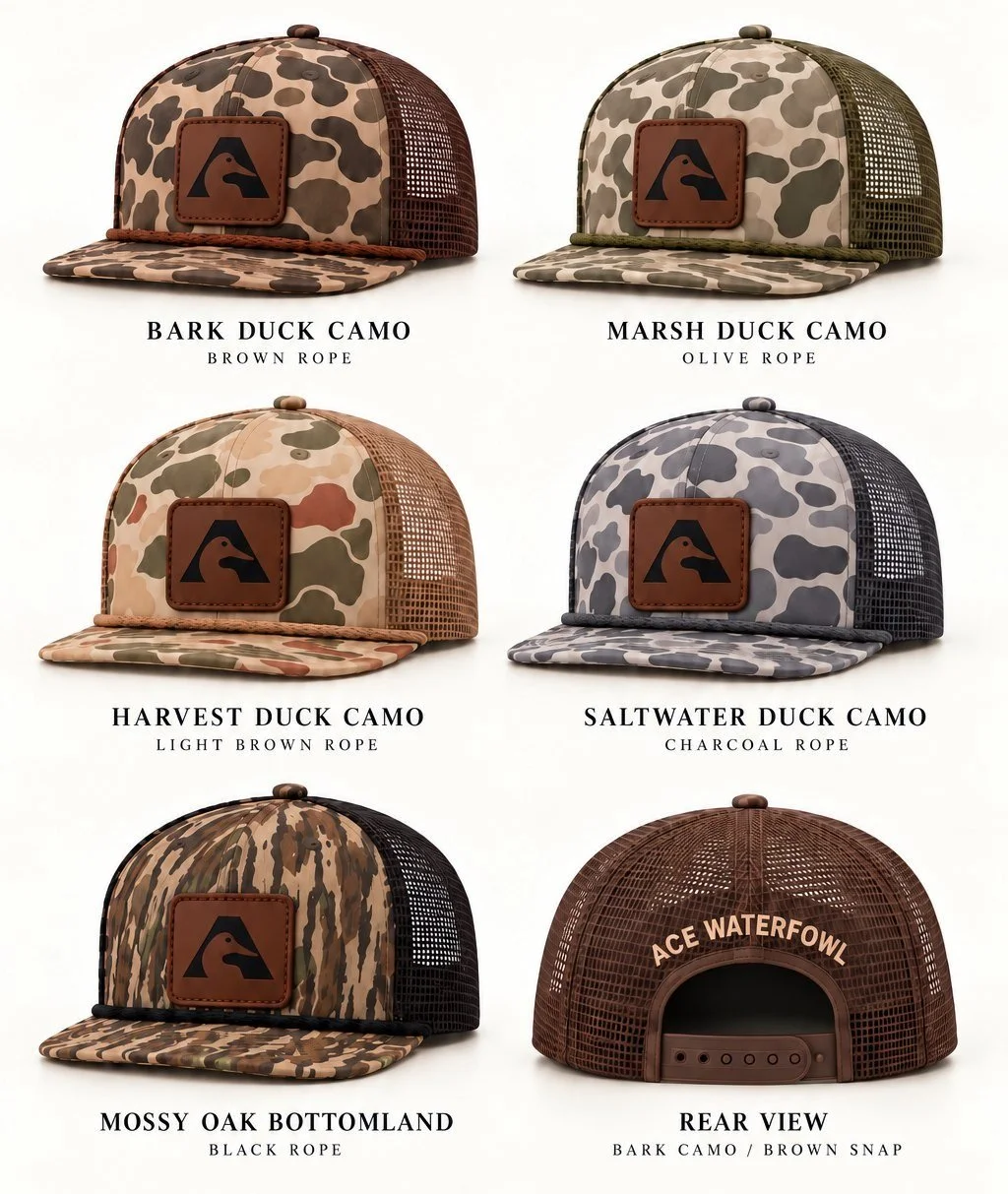 Ace Waterfowl rope caps