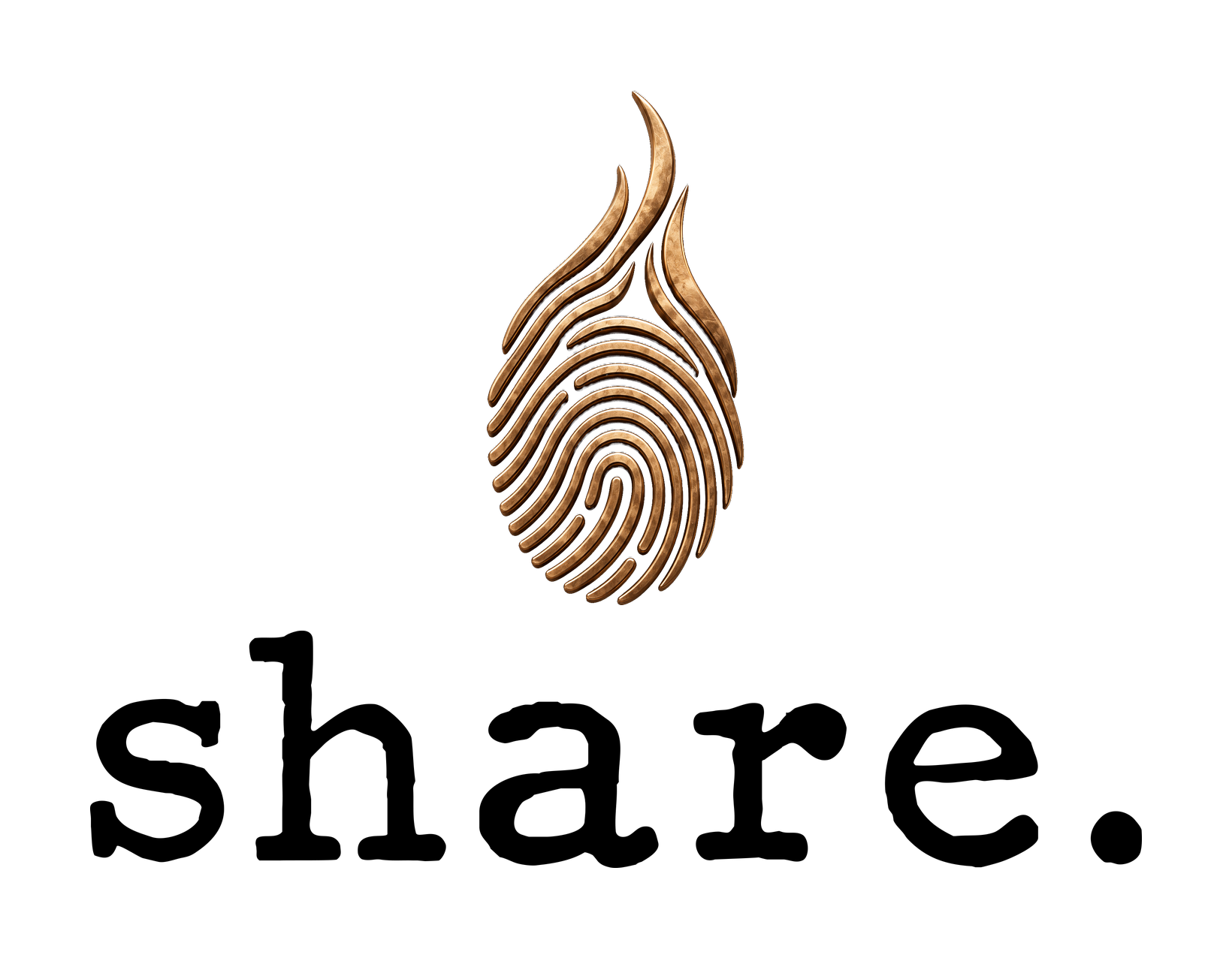 Official Share. stacked flame and wordmark