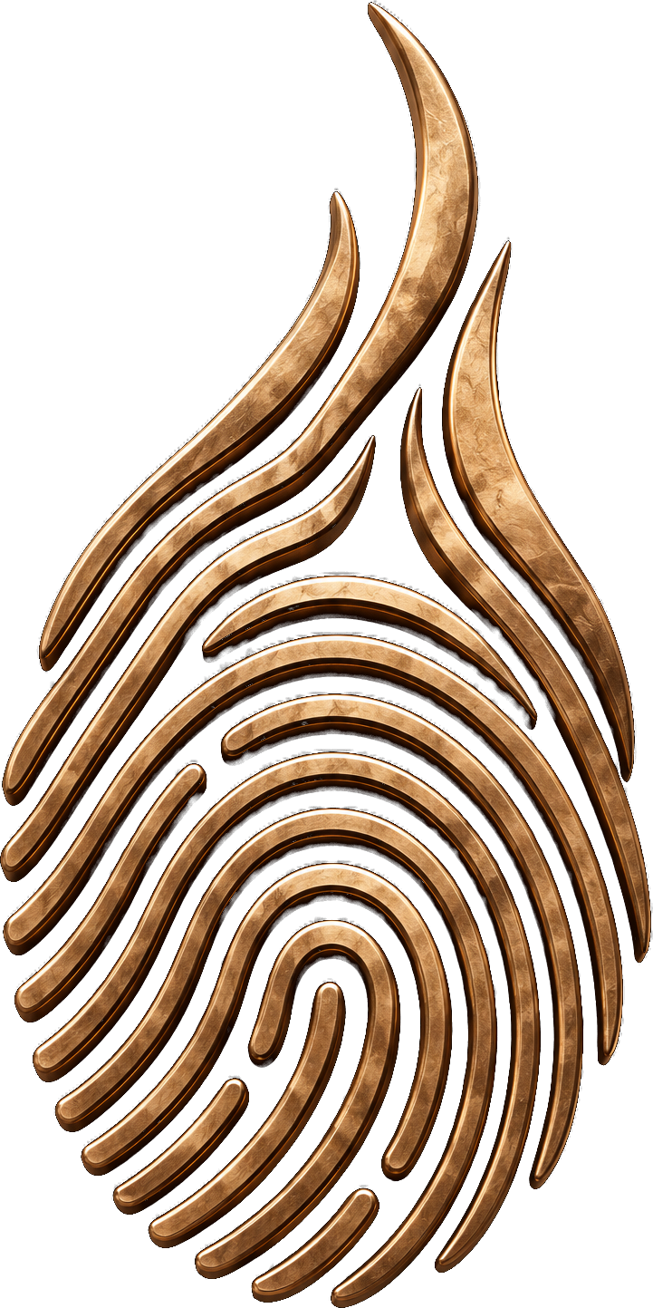 Official Share. fingerprint flame