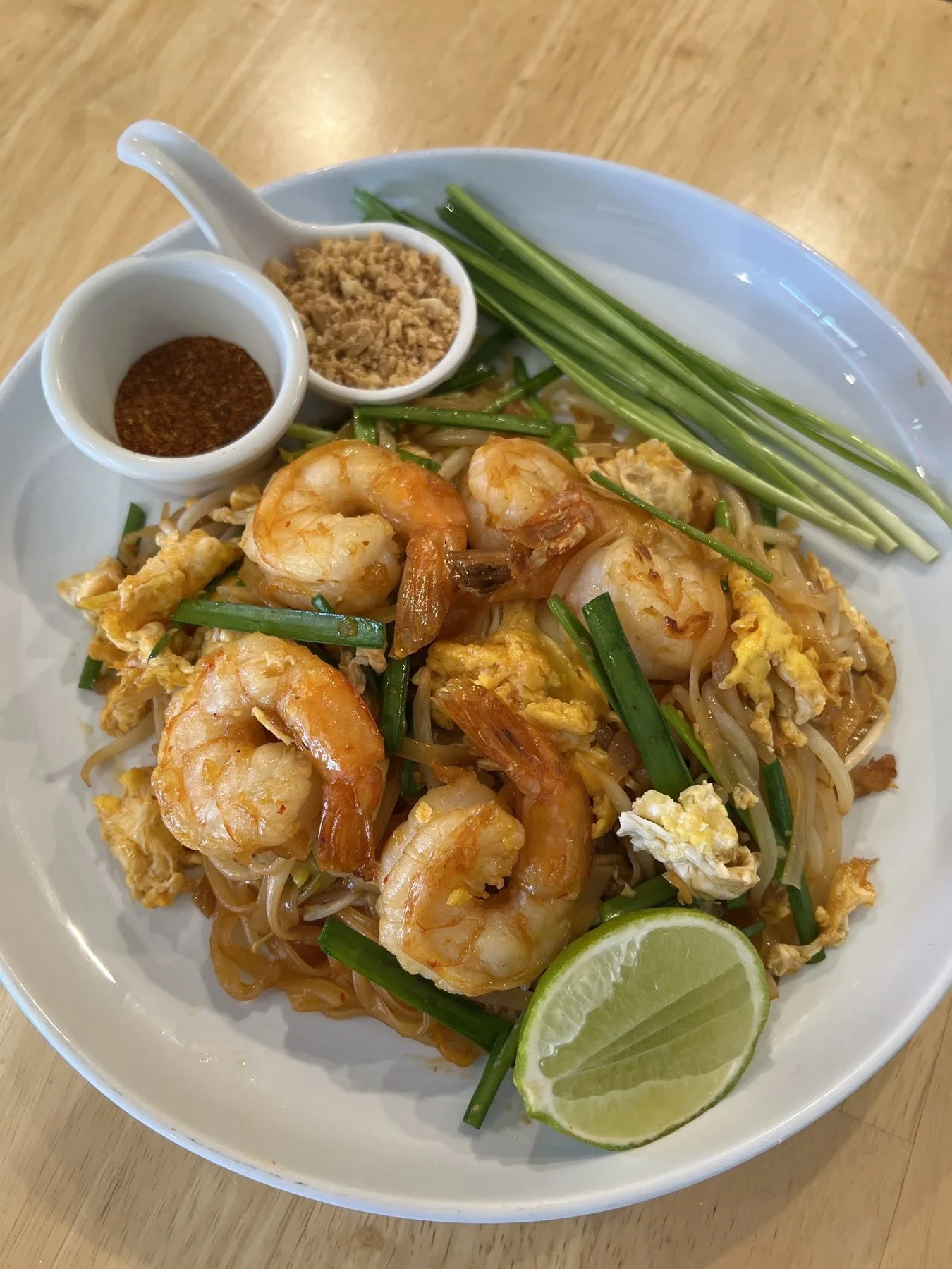 Pad Thai noodles with shrimp