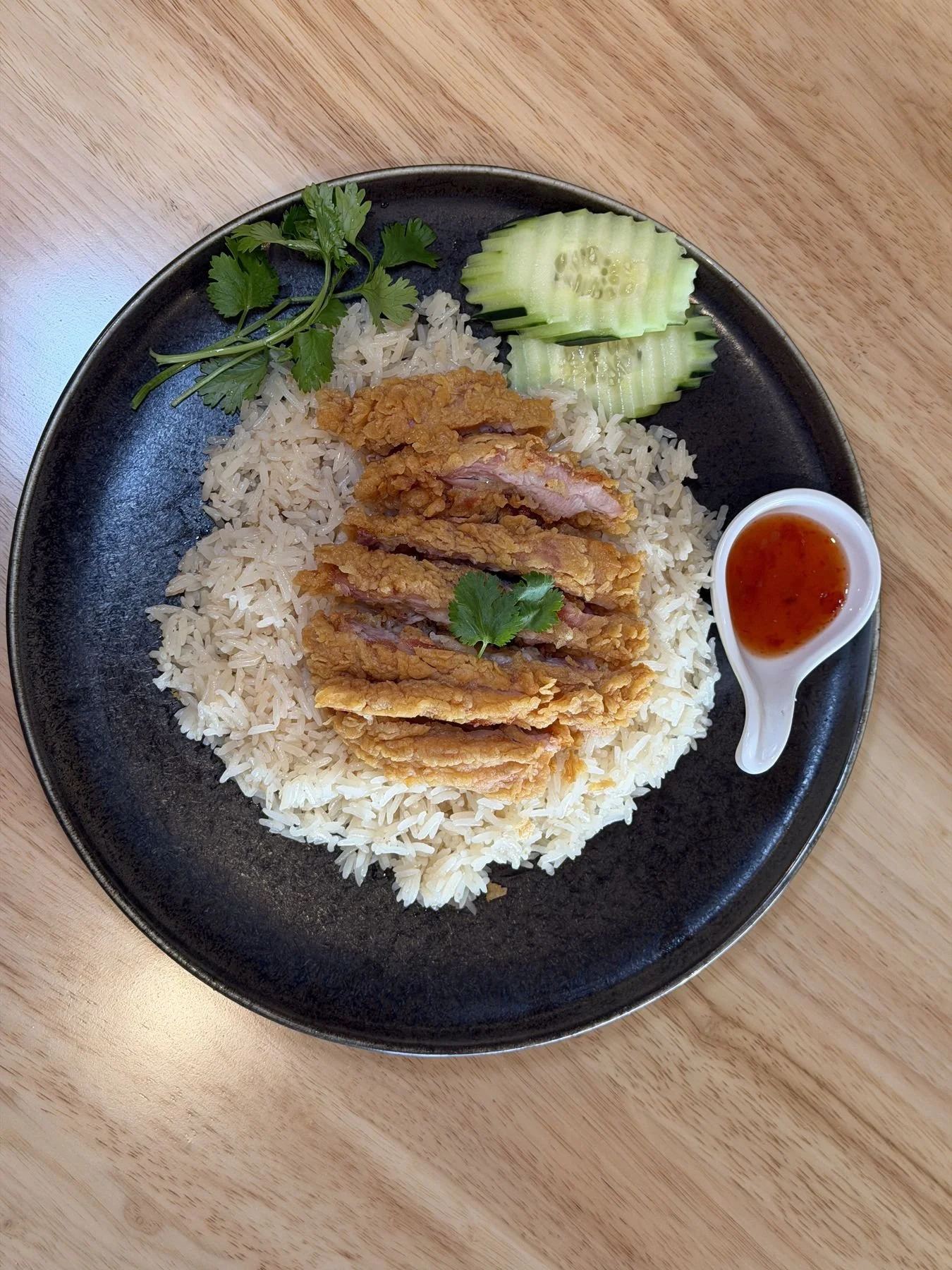 Khao Mun GaiJaa Crispy chicken and rice