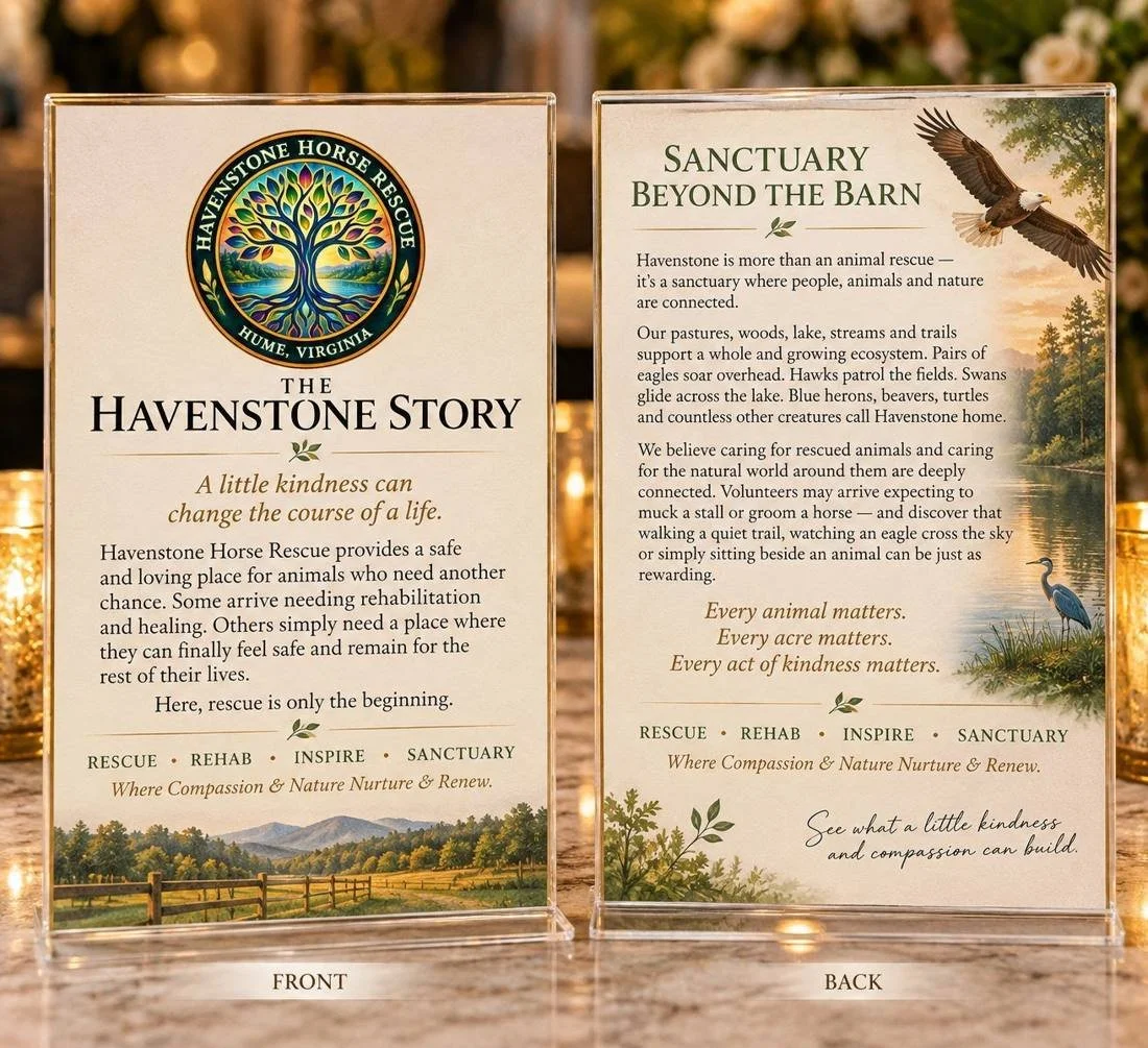 The Havenstone Story table cards